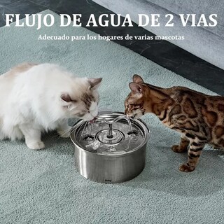 Foto 3 | Fuente Para Gatos Bebedero Belug Perro Acero Inoxidable 3.2l
