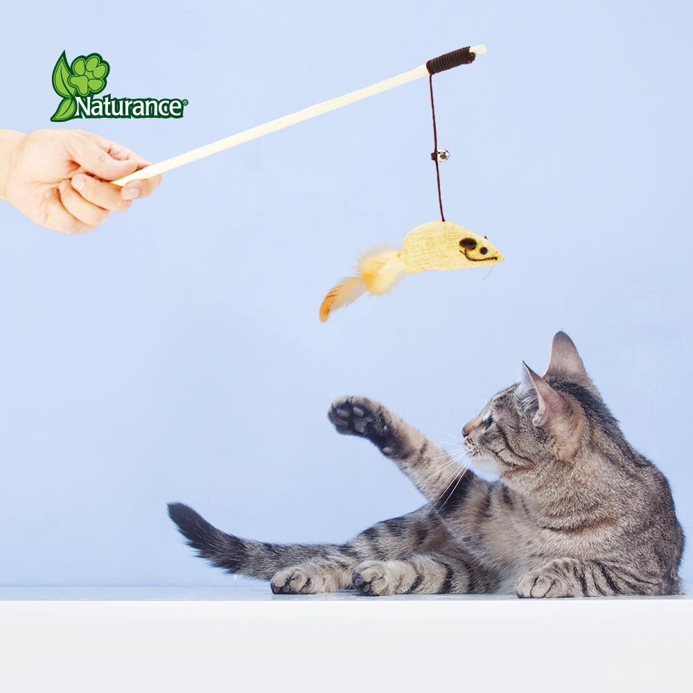 Foto 4 pulgar | Naturance Juguete Ecoplay Caña con Ratón para Gato