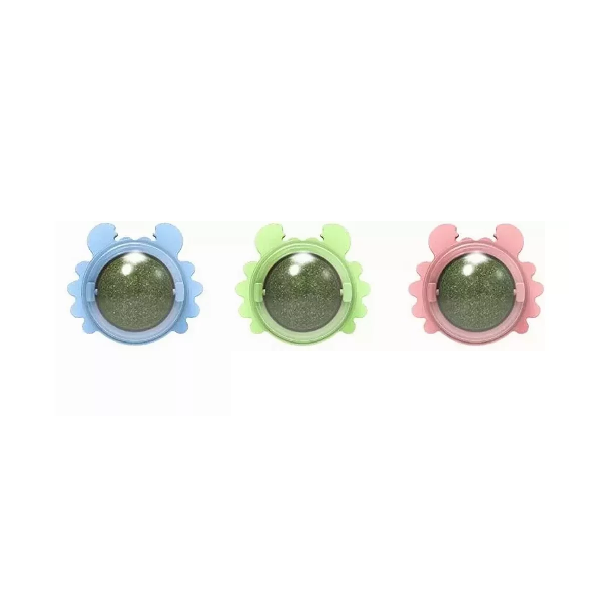 Bola Giratoria con Hierba Gatera de Juguete para Gatos 3pz Eo Safe Imports Multicolor