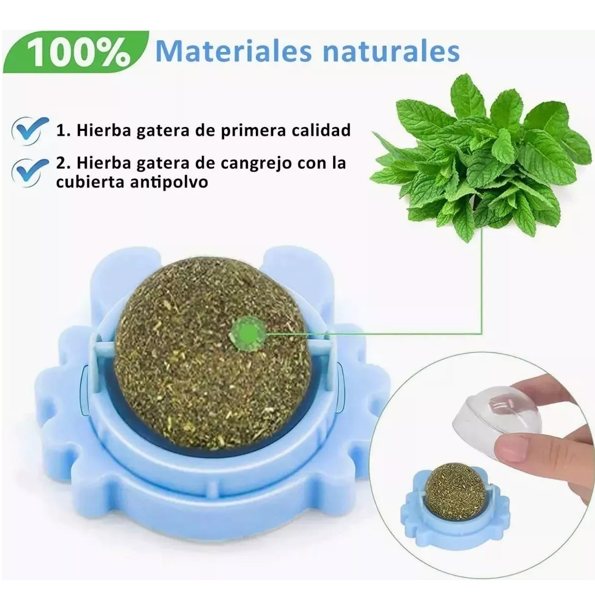 Foto 4 pulgar | Bola Giratoria con Hierba Gatera de Juguete para Gatos 3pz Eo Safe Imports Multicolor