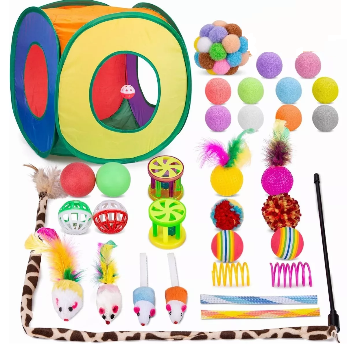 Juguetes para Gato 33 Pz Eo Safe Imports Esi-7824 Multicolor