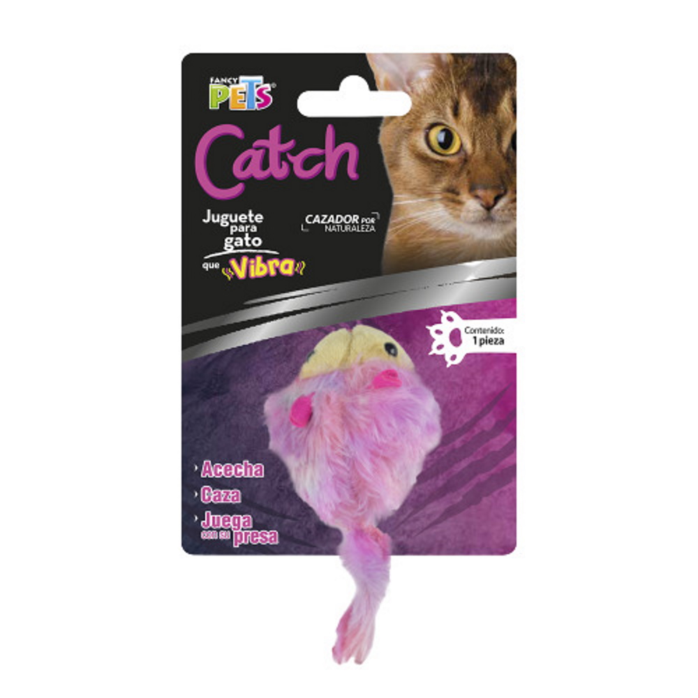 Foto 2 pulgar | Juguete para Gato Fancy Pets FL8269 color Rosa Ratón Cuerda Vibra Catch