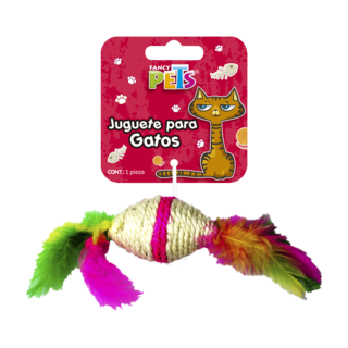 Foto 1 | Fancy Pets Juguete Caramelo Con Plumas Para Gato Mide 7.5 Centímetros