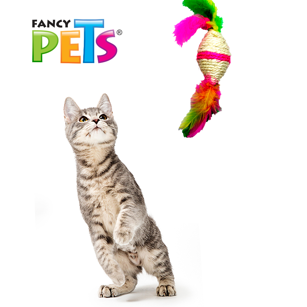 Foto 3 pulgar | Fancy Pets Juguete Caramelo Con Plumas Para Gato Mide 7.5 Centímetros