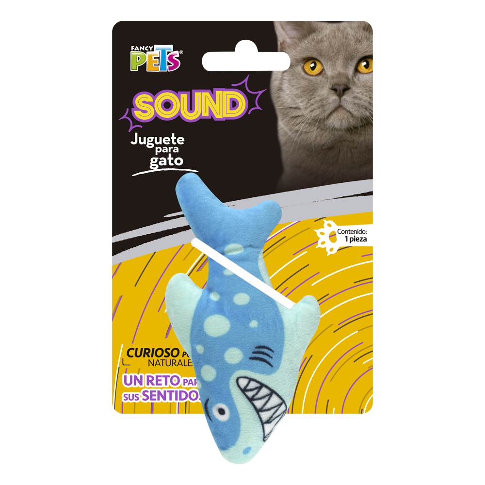 Fancy Pets Juguete Tiburón Para Gato Con Sonido