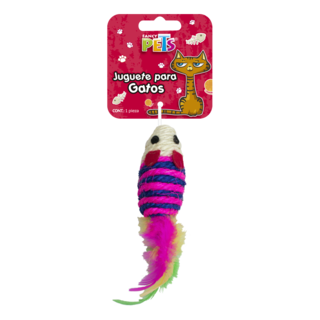 Foto 1 | Fancy Pets Juguete Ratón Con Plumas Para Gato Mide 7 Centímetros