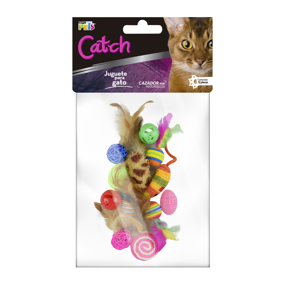 Fancy Pets Set De Juguetes Surtidos Catch Para Gato Contiene 12 Piezas