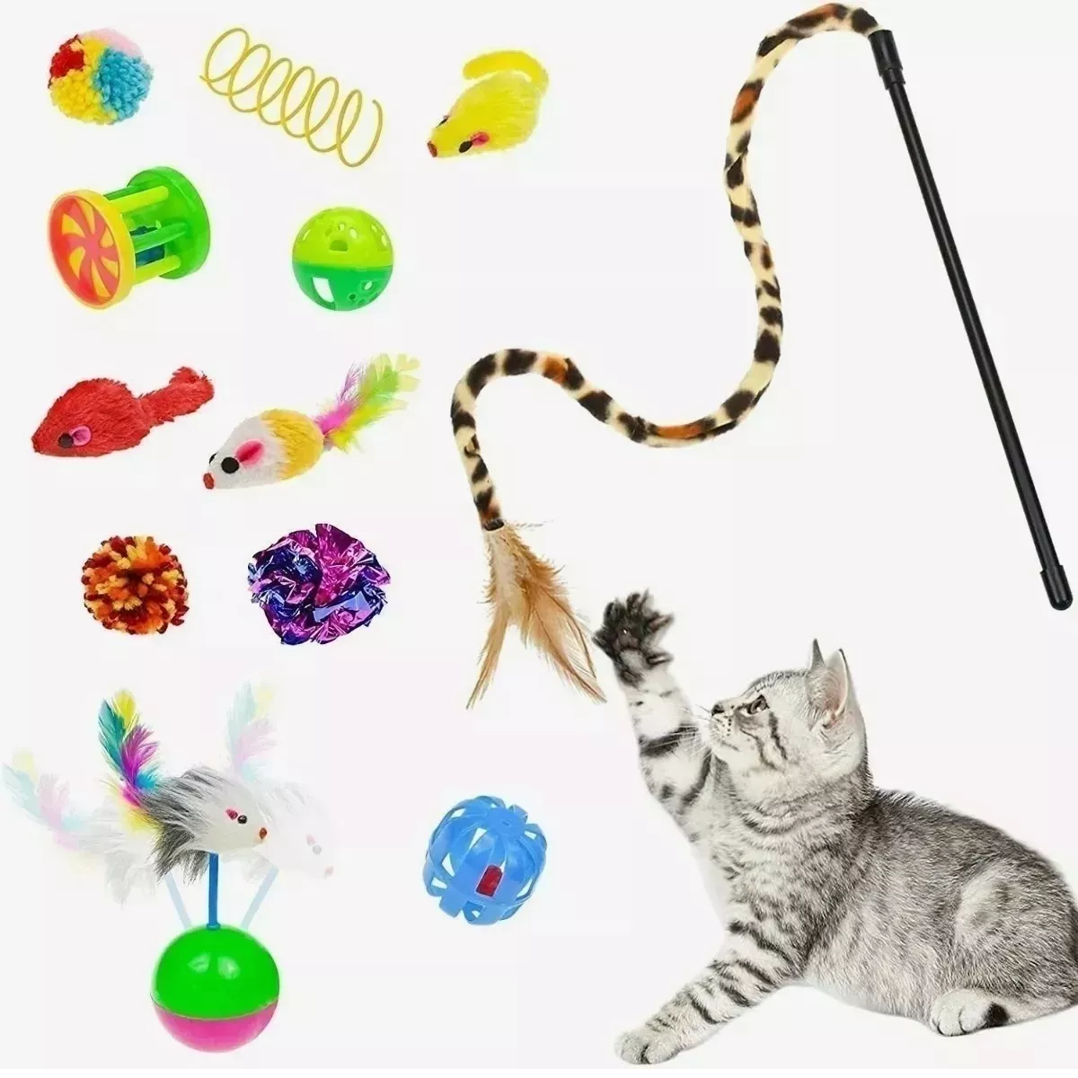 Foto 3 pulgar | Kit de Juguetes para Gatos Eo Safe Imports ESI-8825 Multicolor 27 Piezas