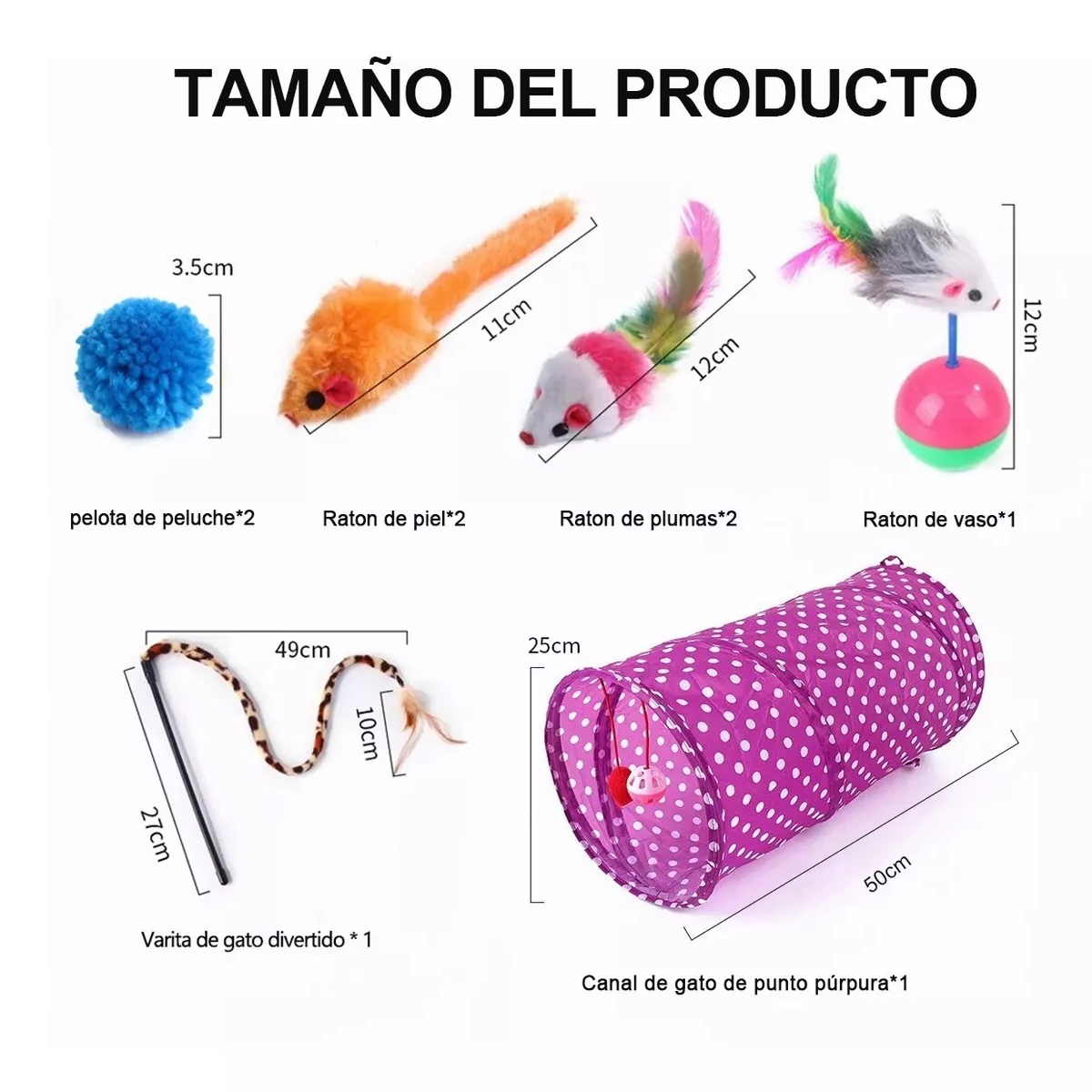 Foto 3 | Kit Juguetes para Gato Eo Safe Imports ESI-8828 Multicolor 28 Piezas