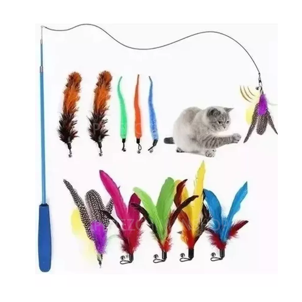 Foto 4 pulgar | Set Juguetes para Gato Eo Safe Imports Esi-8824 Multicolor Interactivos Plumas Campanas 11 PZAS
