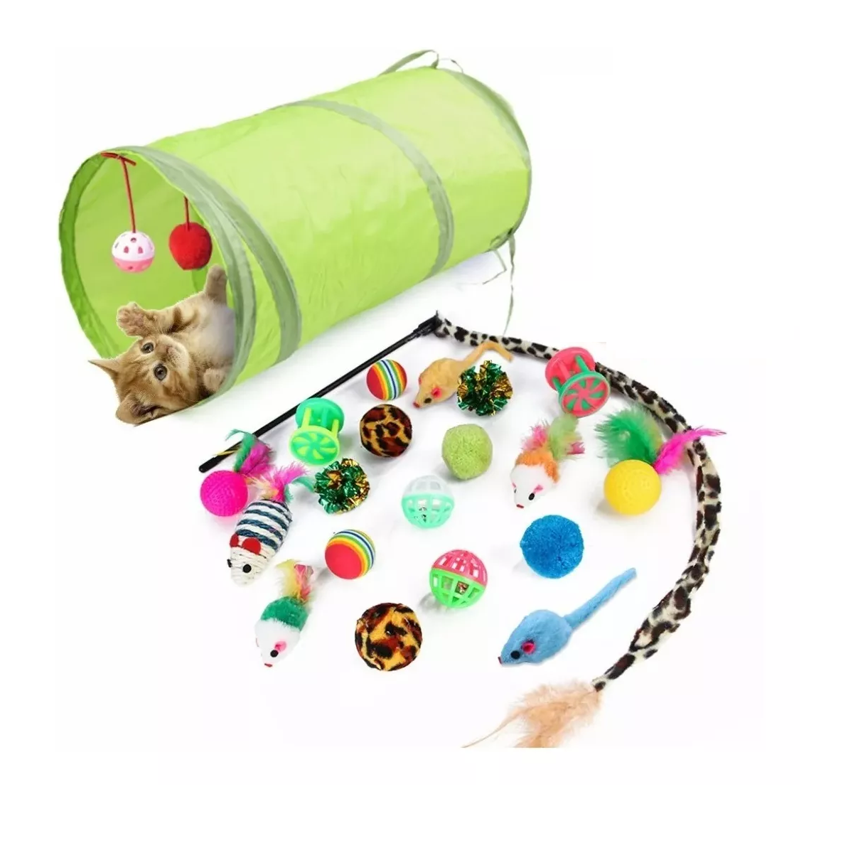 Kit Túnel de Juegos para Mascotas 21 Piezas Eo Safe Imports Esi-9756 Multicolor