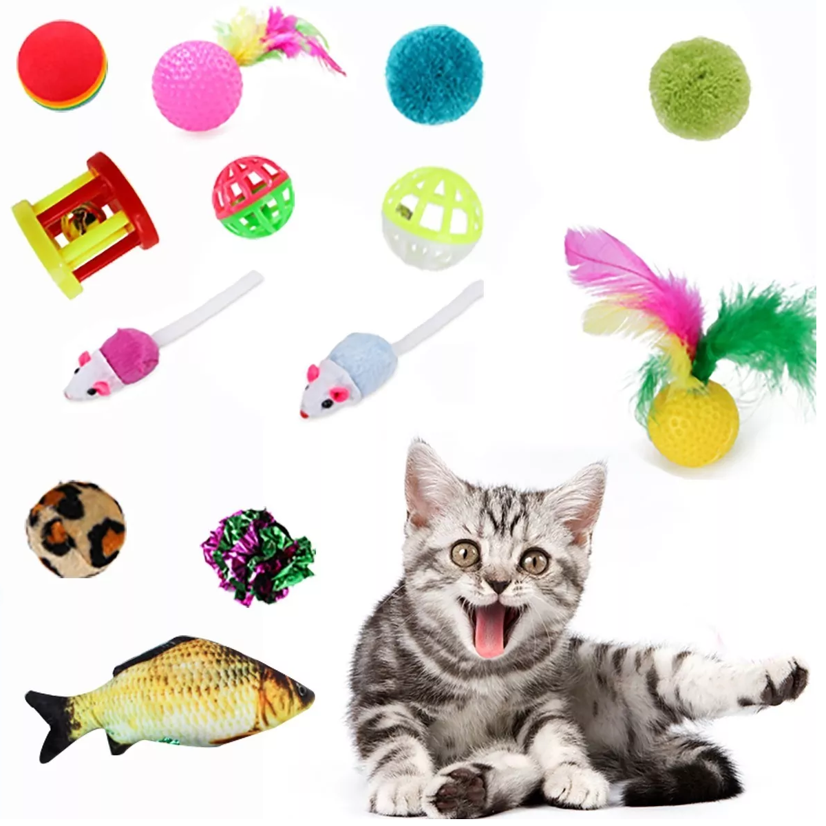 Foto 2 | Kit Juego Eo Safe Imports Esi-9758 Multicolor de Túneles de Plumas de Campana para Gatos 27 Piezas
