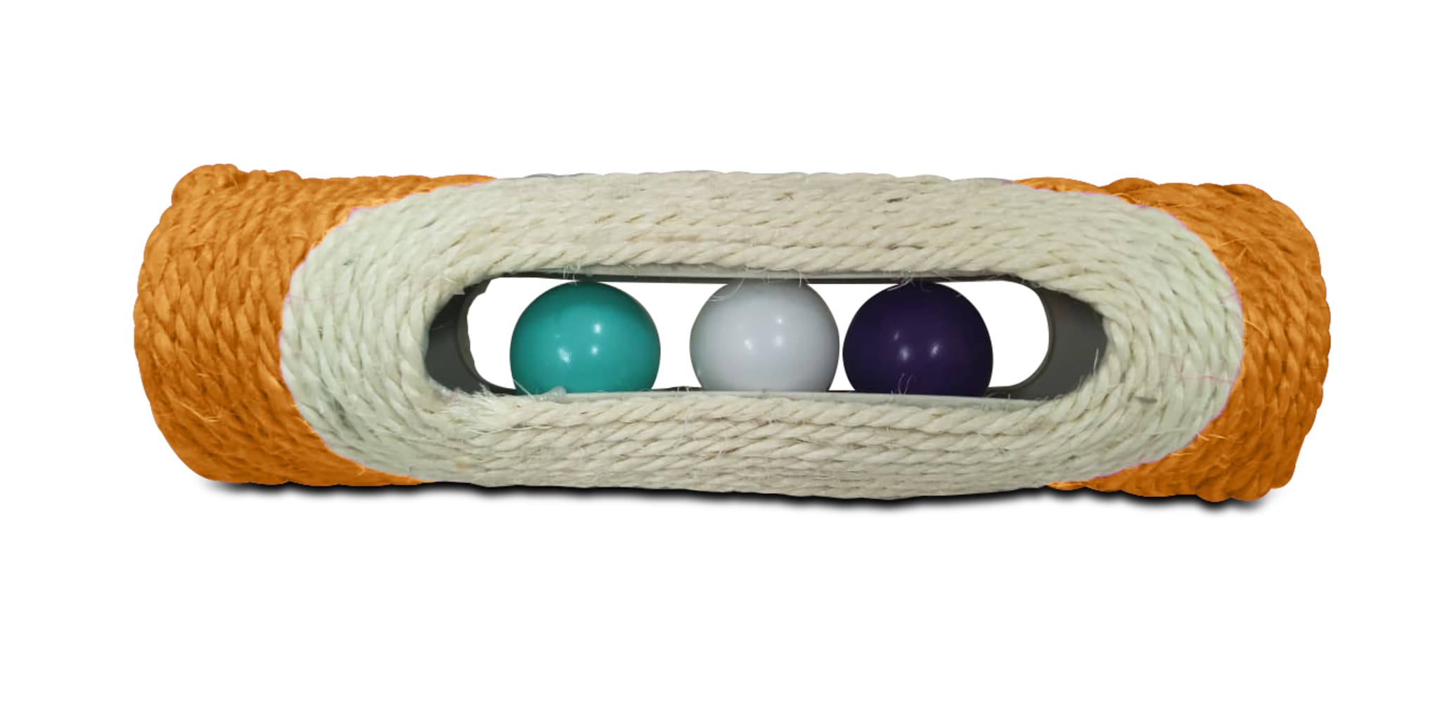 Perrisimo Juguete Cilindro De Rafia Interactivo Para Gato Color Naranja $154