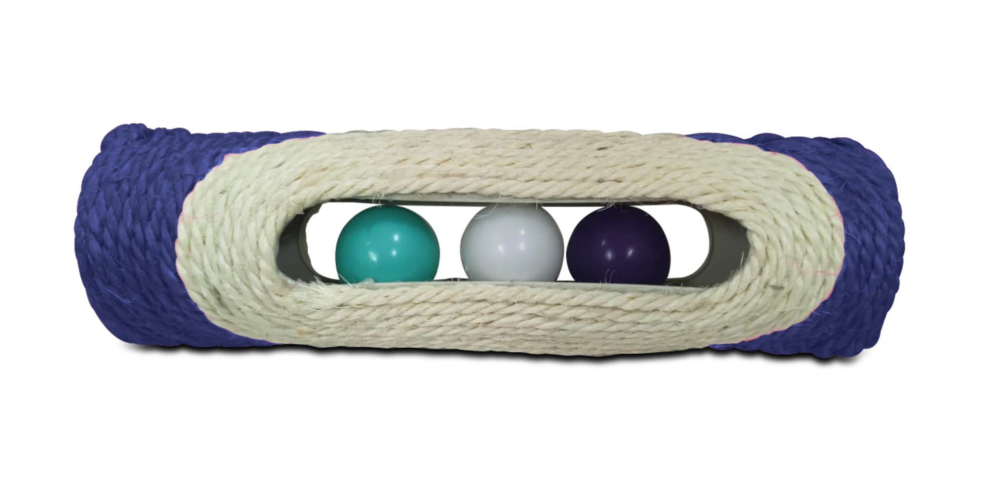 Perrisimo Juguete Cilindro De Rafia Interactivo Para Gato Color Azul $154
