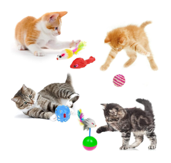 Foto 2 | Juguetes 20 Pcs Pluma Varita Bola Túnel Ratones Multicolor Para Gato