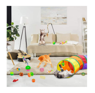 Foto 3 | Juguetes 20 Pcs Pluma Varita Bola Túnel Ratones Multicolor Para Gato