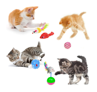 Foto 2 | Juguetes 20 Pcs Pluma Varita Bola Túnel Ratones Multicolor para Gato