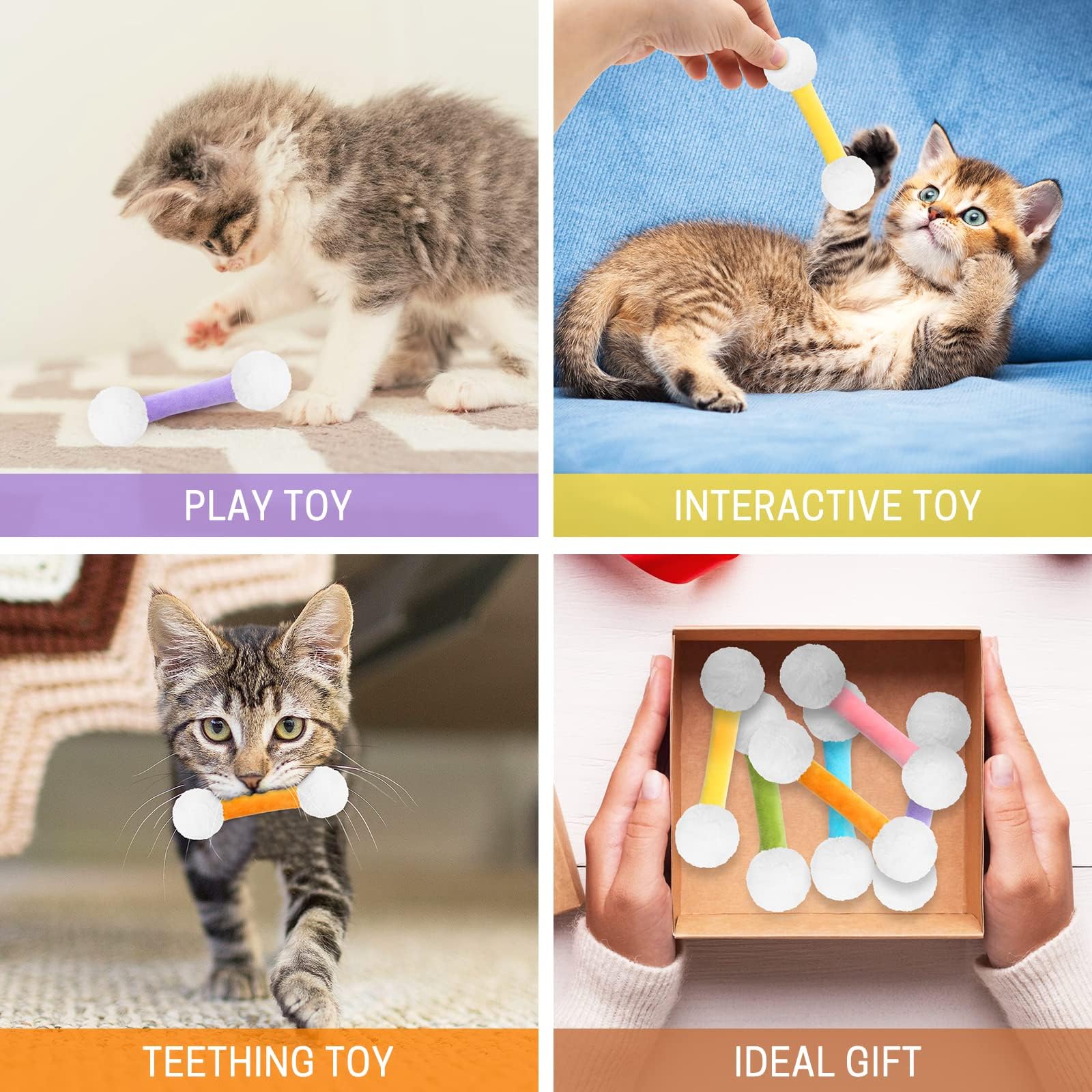 Foto 5 pulgar | Juego De Juguetes Para Hierba Gatera Ciyvolyeen, Hisopos Suaves De Felpa Para Gatos, 6 Unidades - Venta Internacional.