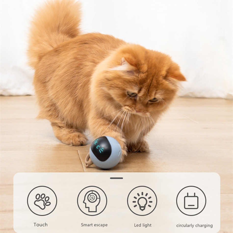 Foto 2 | Pelota Automática Inteligente Para Gatos Sanlin Beans Interactive Led Li - Venta Internacional.