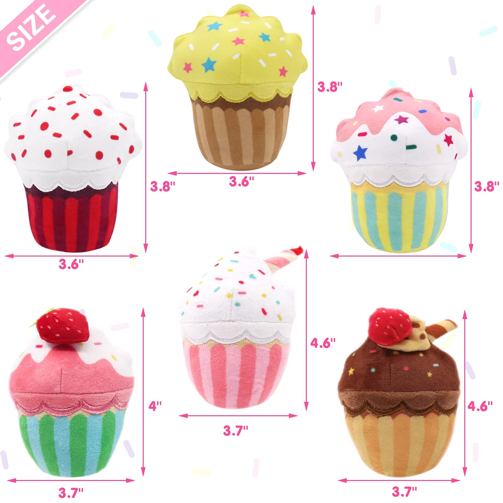 Foto 4 pulgar | Juguetes Para Cupcake Catnip Toys Ciyvolyeen, 6 Unidades, Para Regalo Para Gatitos Y Gatos - Venta Internacional.