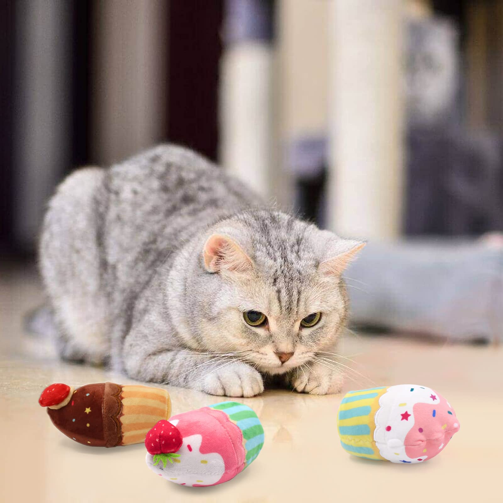 Foto 5 pulgar | Juguetes Para Cupcake Catnip Toys Ciyvolyeen, 6 Unidades, Para Regalo Para Gatitos Y Gatos - Venta Internacional.