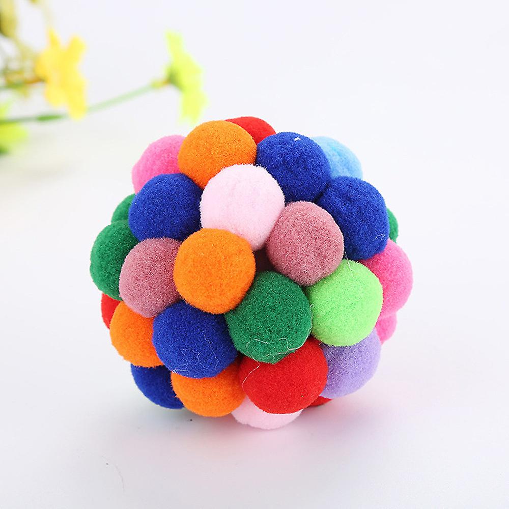 Pelota Hinchable Para Mascotas Y Gatos Con Campanas Y Hierba Gatera Hecha A Mano, Colorida - Venta Internacional.