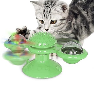 Foto 1 | Tocadiscos Para Gatos, Jaulas Para Pájaros, Divertidos Arañazos, Verde - Venta Internacional.