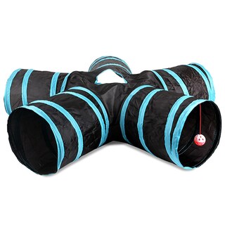 Foto 4 | Cat Tunnel Sanlin Beans, 5 Agujeros, Plegable, Poliéster, Azul - Venta Internacional.