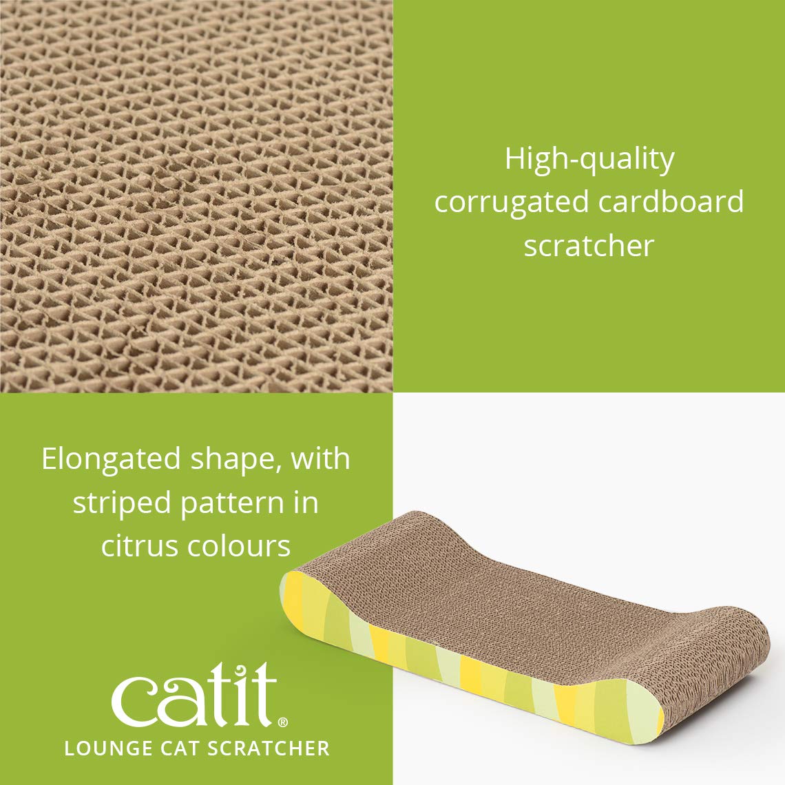 Foto 3 pulgar | Rascador Catit Style Con Hierba Gatera - Jungle-stripe Lounge - Venta Internacional.