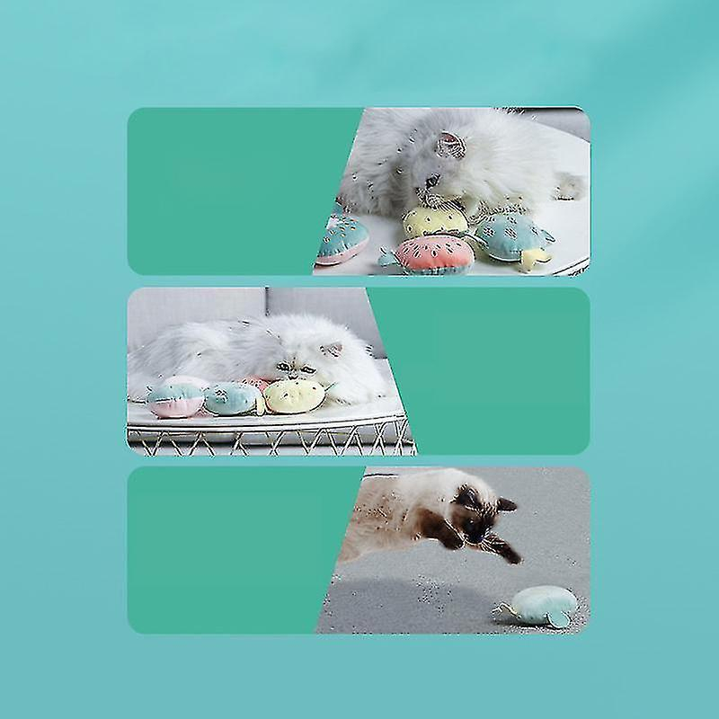 Foto 4 | Juguete Para Gatos Huoguo Fresa, Divertidos Dientes De Peluche Interactivos - Venta Internacional.