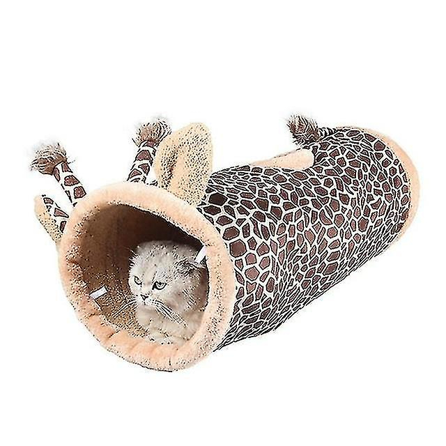 Juguete Plegable Cat Tunnel Para Mascotas, Tienda De Campaña Para Gatos, Color Jirafa - Venta Internacional.