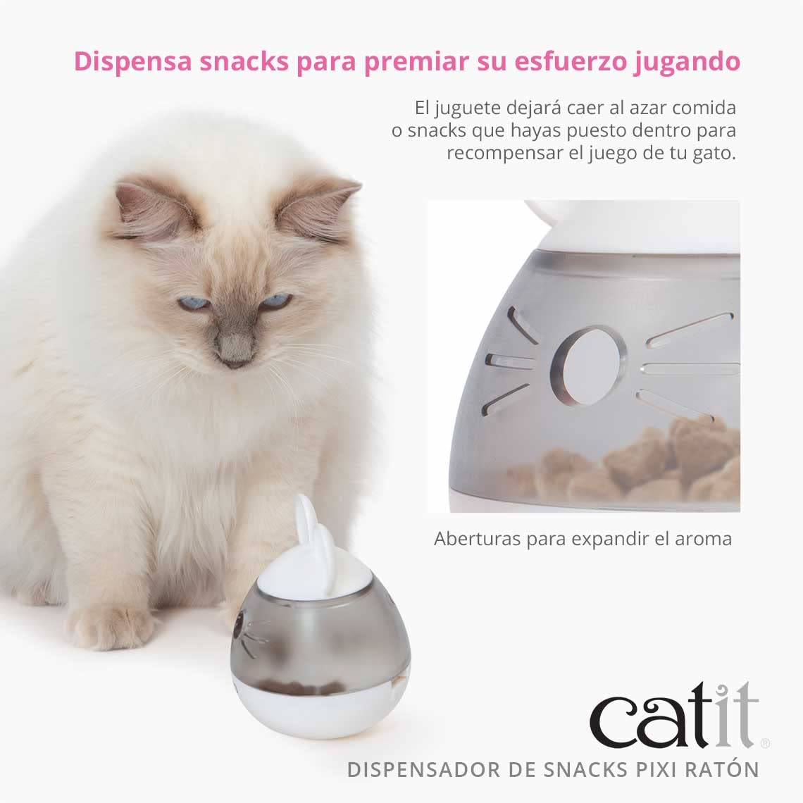 Foto 6 pulgar | Juguete Dispensador De Golosinas Para Gatos Catit Pixi, Dispensador De Golosinas Y Ratón - Venta Internacional.