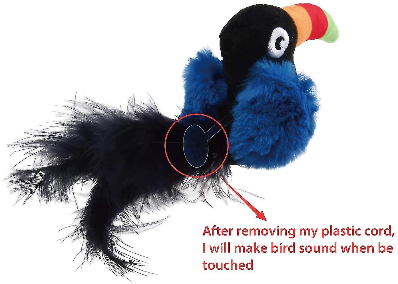 Foto 4 pulgar | Juguete Interactivo Para Gatos Huoguo Animal Sound Squeaking Toucan - Venta Internacional.