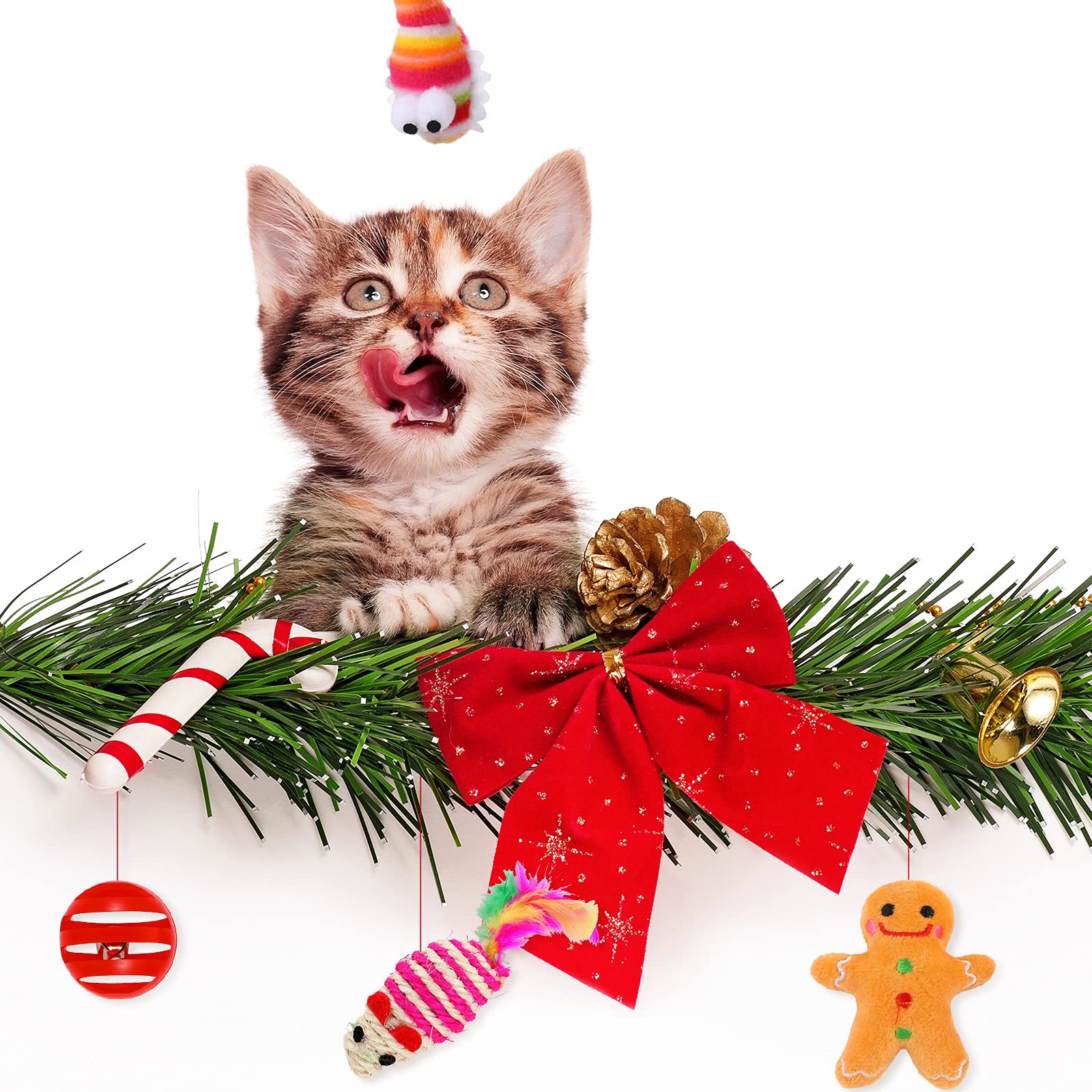 Foto 4 pulgar | Calcetín Navideño Para Gatos Civaner, 18 Piezas - Venta Internacional.
