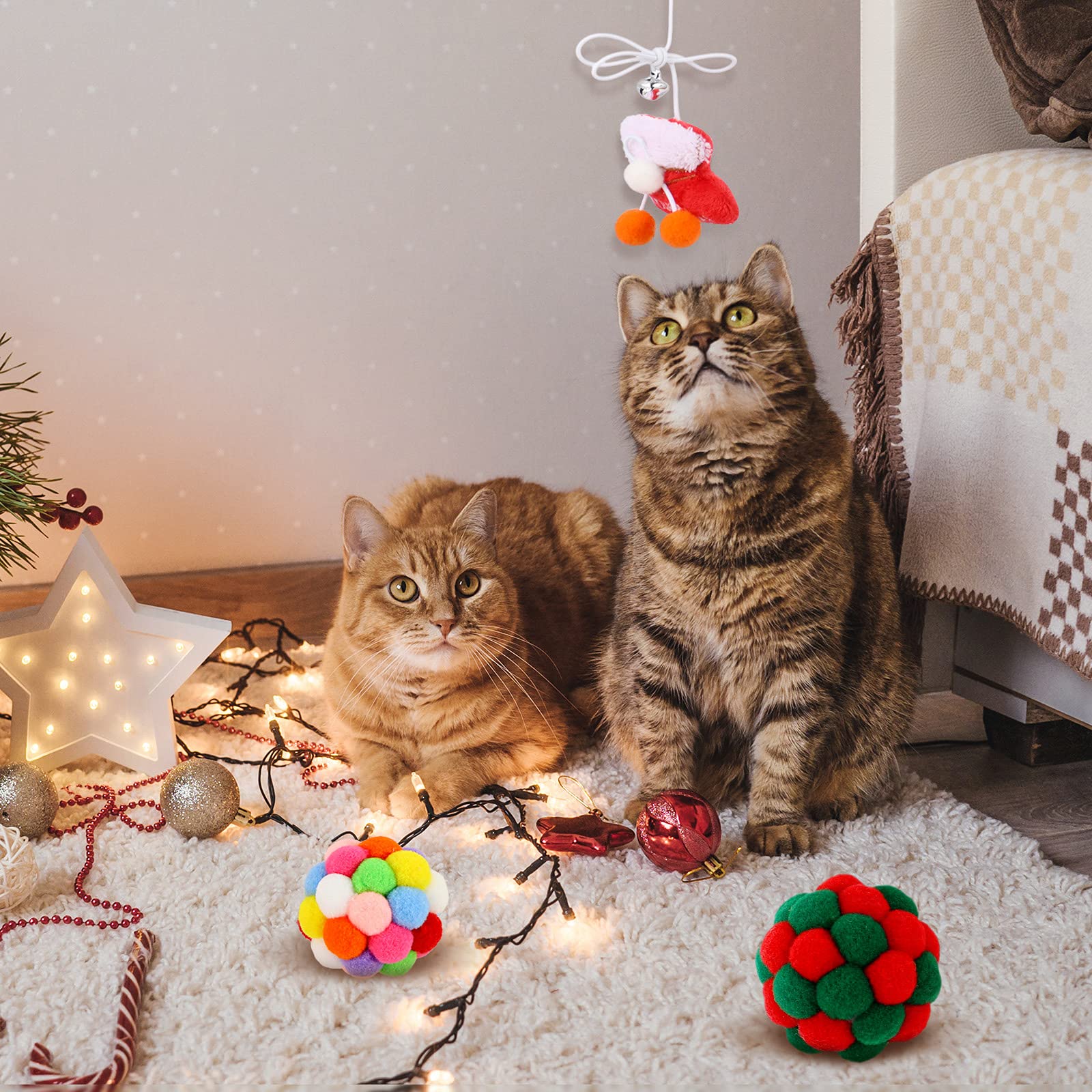 Foto 6 pulgar | Calcetín Navideño Para Gatos Civaner, 18 Piezas - Venta Internacional.