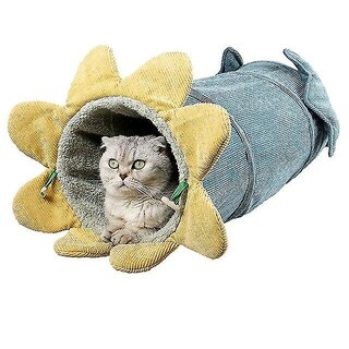 Foto 1 | Túnel De Juguete Para Gatos Huoguo, Grande Y Largo, 25 X 56 Cm, Color Amarillo - Venta Internacional.