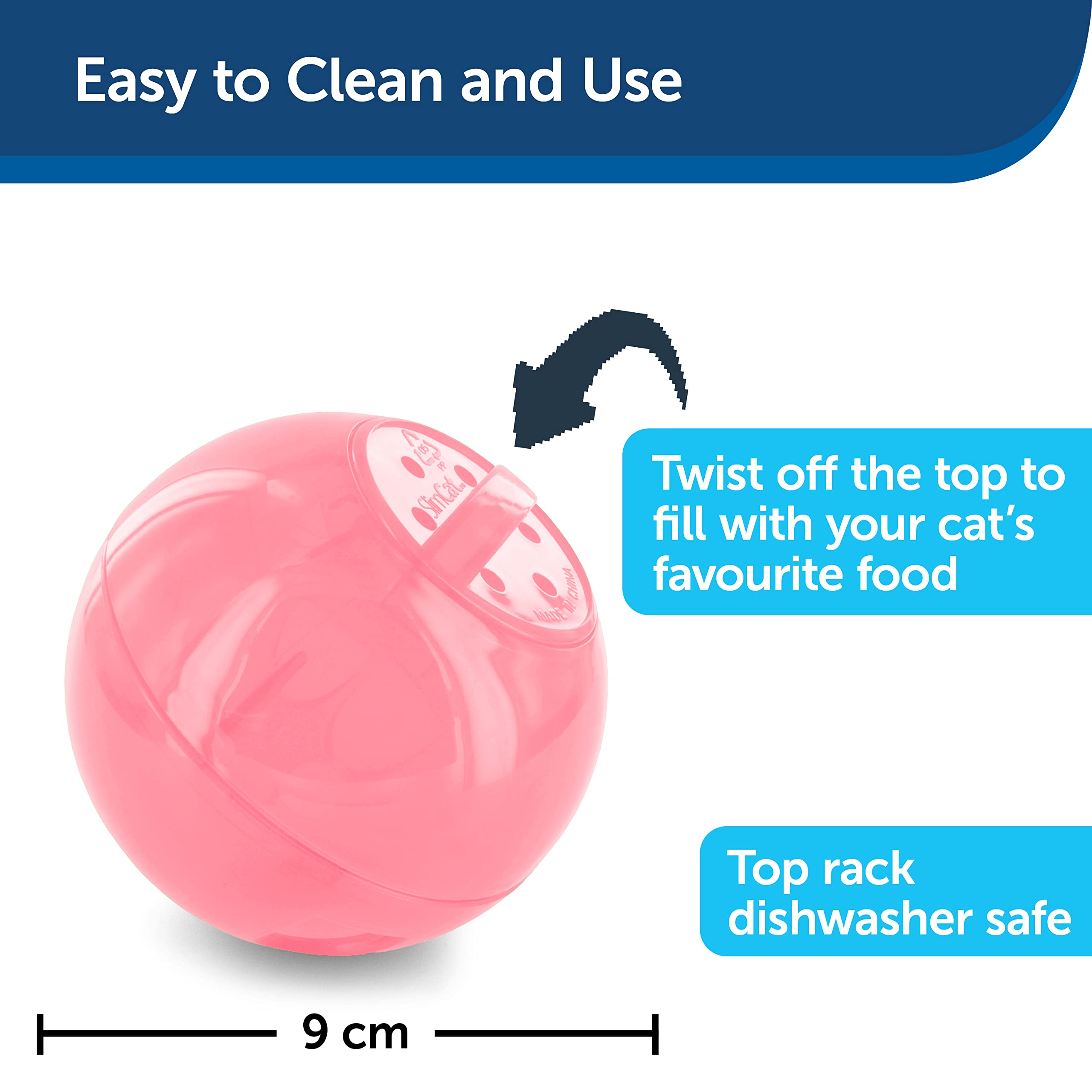 Foto 4 | Juguete Dispensador De Comida Para Gatos Petsafe Slimcat Para Todas Las Razas, Rosa - Venta Internacional.