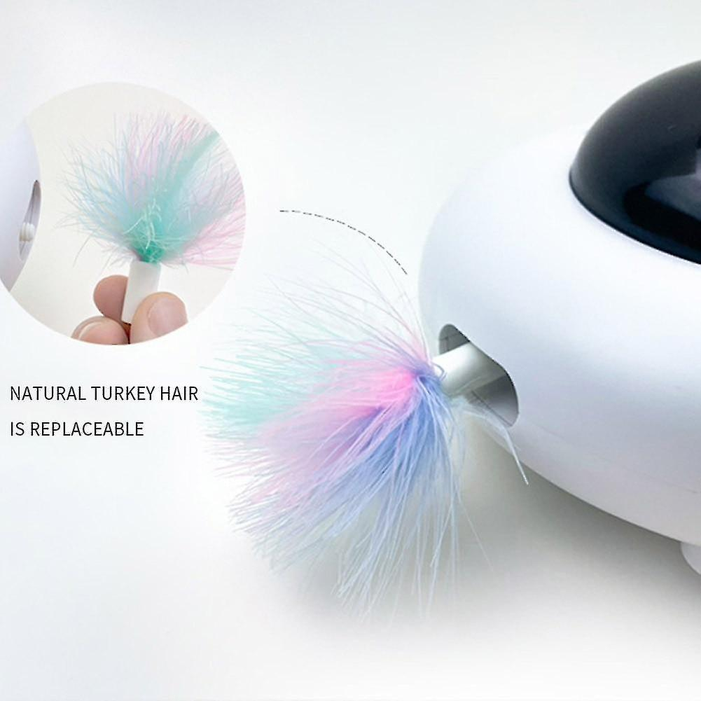 Foto 2 | Teaser Eléctrico Para Gatos Huoguo De Juguete Para Gatos Con Plumas Ajustables - Venta Internacional.