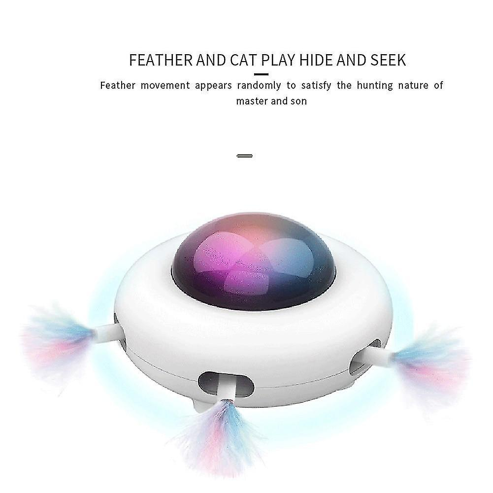 Foto 5 pulgar | Teaser Eléctrico Para Gatos Huoguo De Juguete Para Gatos Con Plumas Ajustables - Venta Internacional.