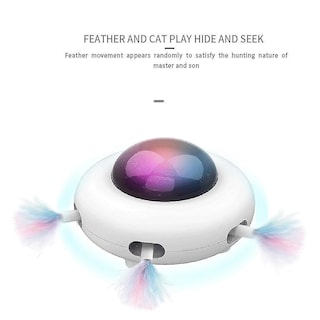 Foto 4 | Teaser Eléctrico Para Gatos Huoguo De Juguete Para Gatos Con Plumas Ajustables - Venta Internacional.