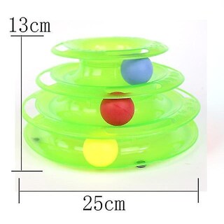 Foto 2 | Cat Toy Tower De Tres Niveles Con Triple Disco Para Gatito - Venta Internacional.