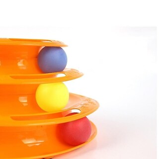 Foto 5 | Cat Toy Tower De Tres Niveles Con Triple Disco Para Gatito - Venta Internacional.