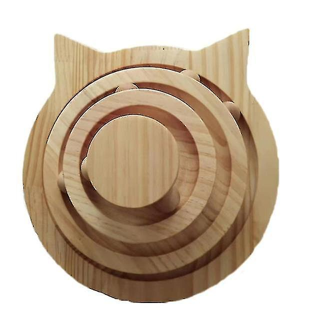 Tocadiscos De Juguete Para Gatos Huoguo, 2/3 Pisos, Madera Con Bolas - Venta Internacional.