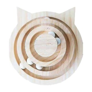 Foto 5 | Tocadiscos De Juguete Para Gatos Huoguo, 2/3 Pisos, Madera Con Bolas - Venta Internacional.