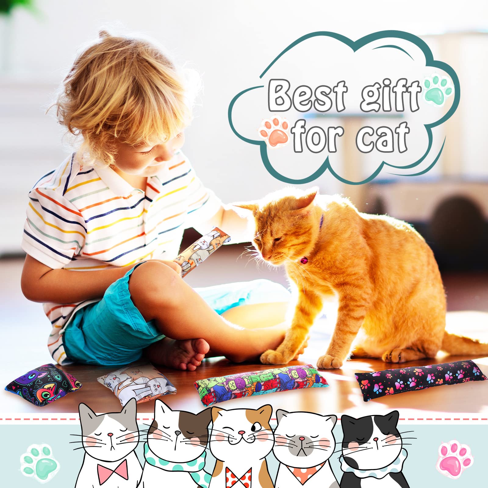 Foto 4 pulgar | Catnip Kicker Toys Hungdao Para Gatos, Resistentes A Las Mordeduras, 8 Piezas - Venta Internacional.