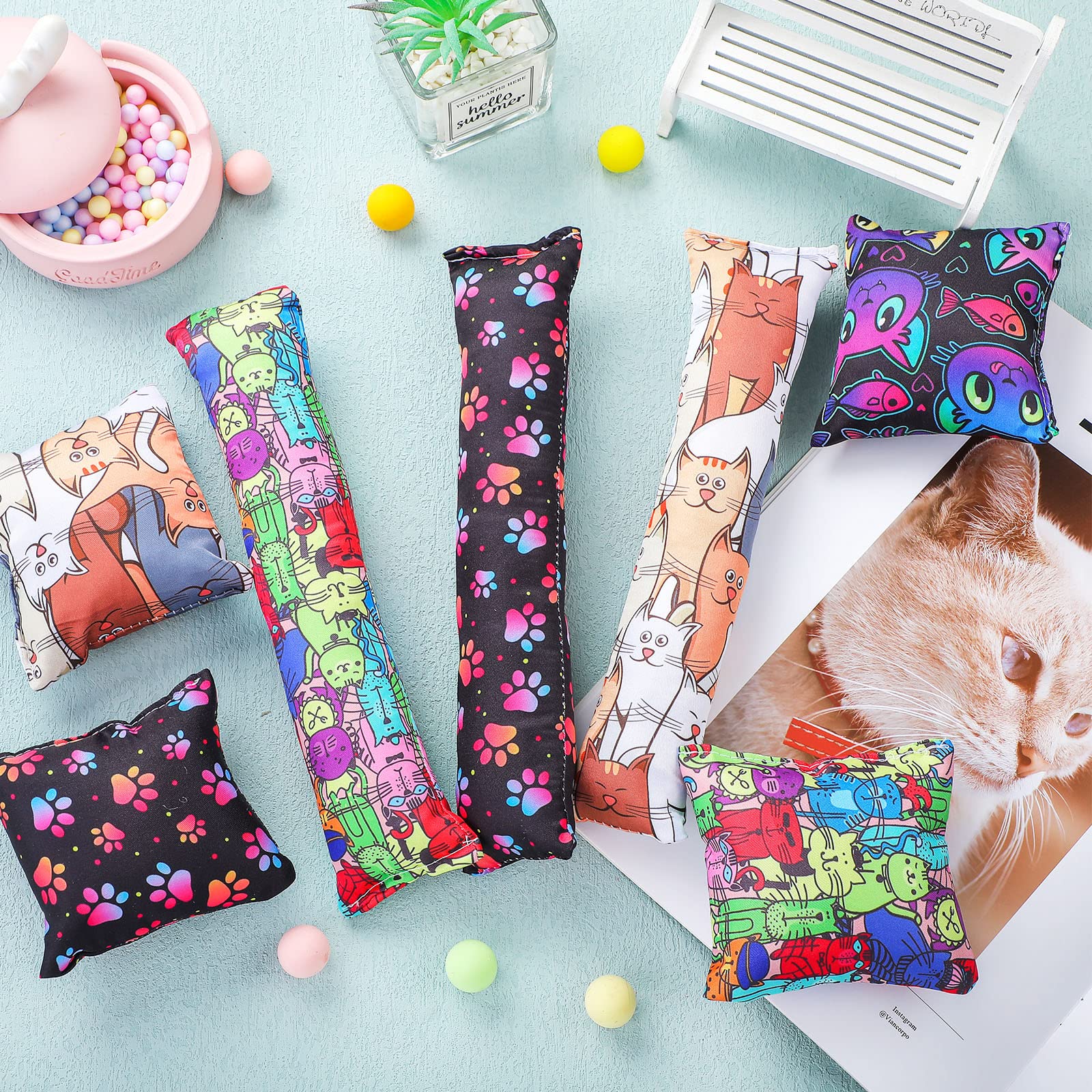 Foto 4 | Catnip Kicker Toys Hungdao Para Gatos, Resistentes A Las Mordeduras, 8 Piezas - Venta Internacional.