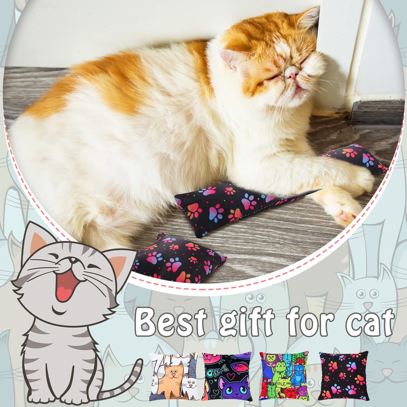 Foto 5 | Catnip Kicker Toys Hungdao Para Gatos, Resistentes A Las Mordeduras, 8 Piezas - Venta Internacional.