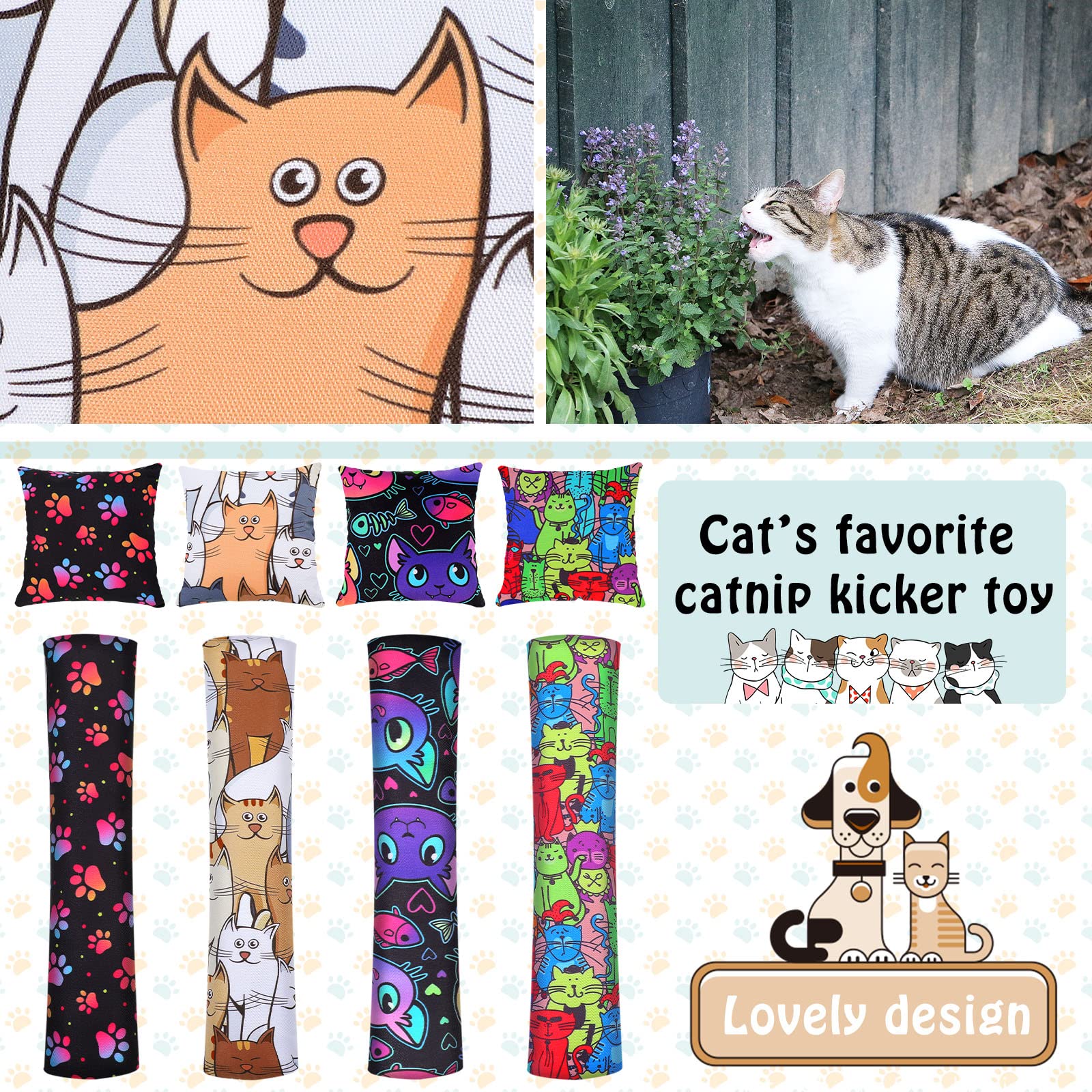 Foto 7 | Catnip Kicker Toys Hungdao Para Gatos, Resistentes A Las Mordeduras, 8 Piezas - Venta Internacional.