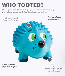 Foto 2 | Juguete De Goma De Látex Outward Hound Tootiez Hedgehog Gruñendo - Venta Internacional.