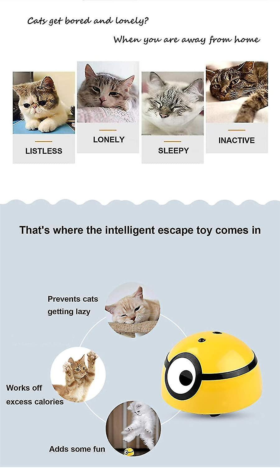 Foto 3 | Pelota De Escape Interactiva Para Gatos Huoguo Catch Me Kitty - Venta Internacional.